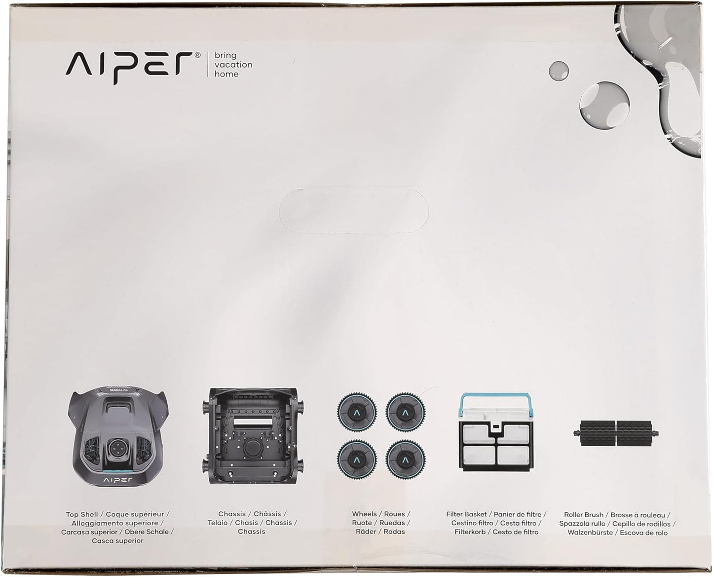 AIPER Poolroboter mit Quad-Motor, WavePath Navigation, 3 Reinigungsmodi, kabellos für Pools bis 150㎡