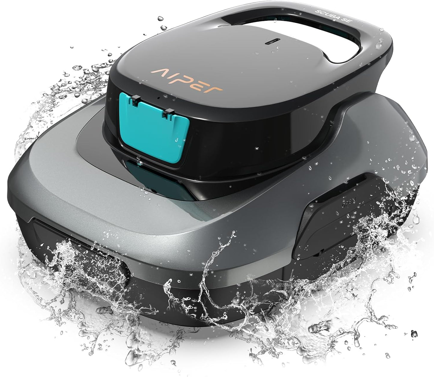 AIPER Poolroboter mit Quad-Motor, WavePath Navigation, 3 Reinigungsmodi, kabellos für Pools bis 150㎡