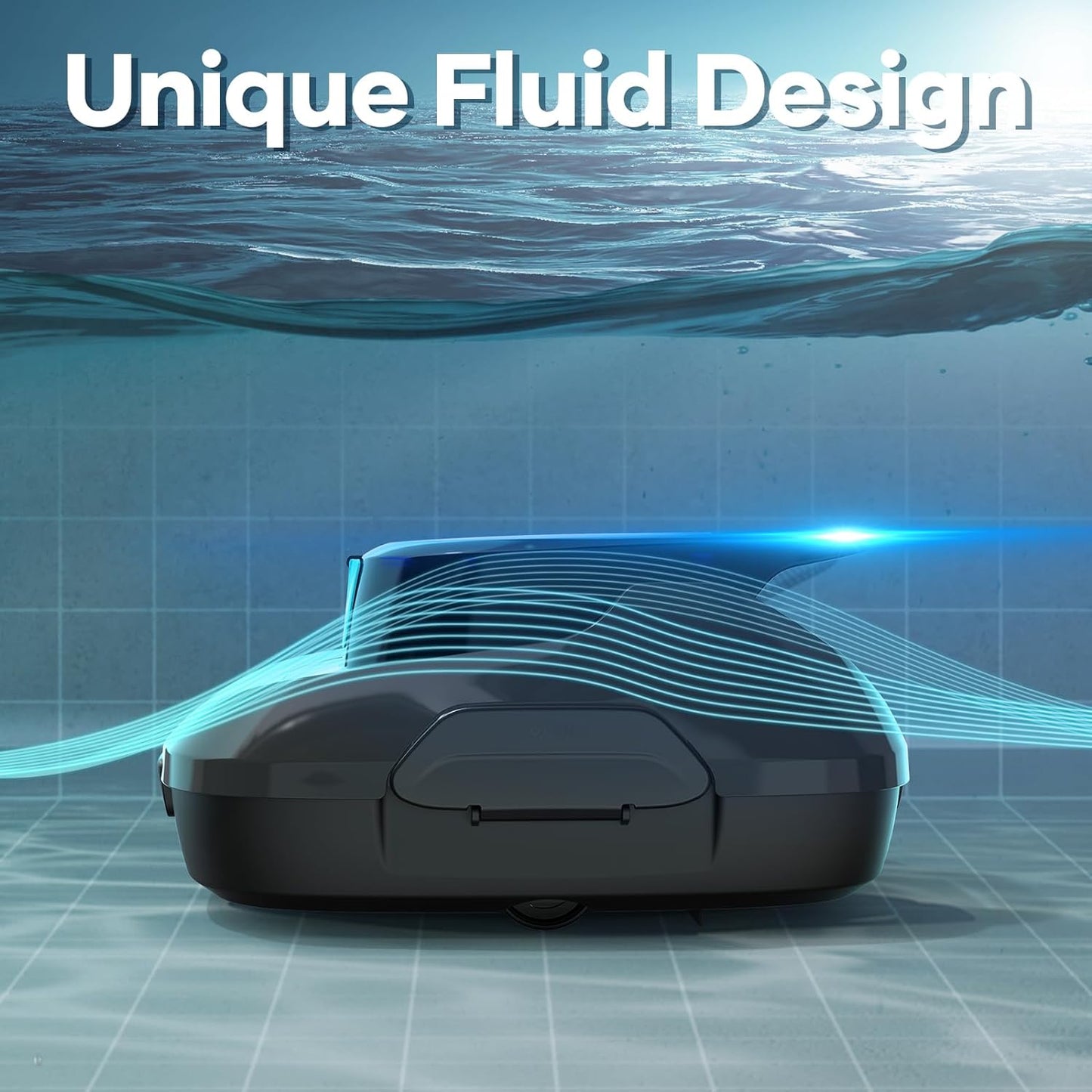 AIPER Poolroboter mit Quad-Motor, WavePath Navigation, 3 Reinigungsmodi, kabellos für Pools bis 150㎡